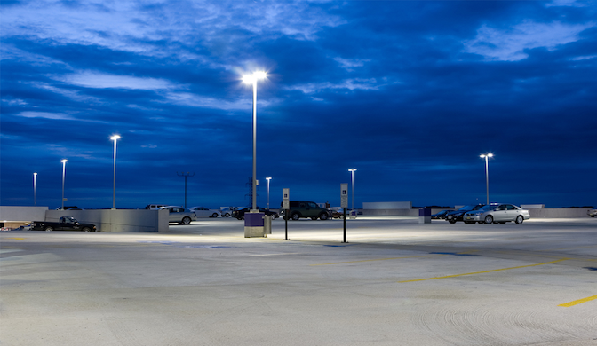 Bright Lighting at USA Semi Truck & Trailer Parking